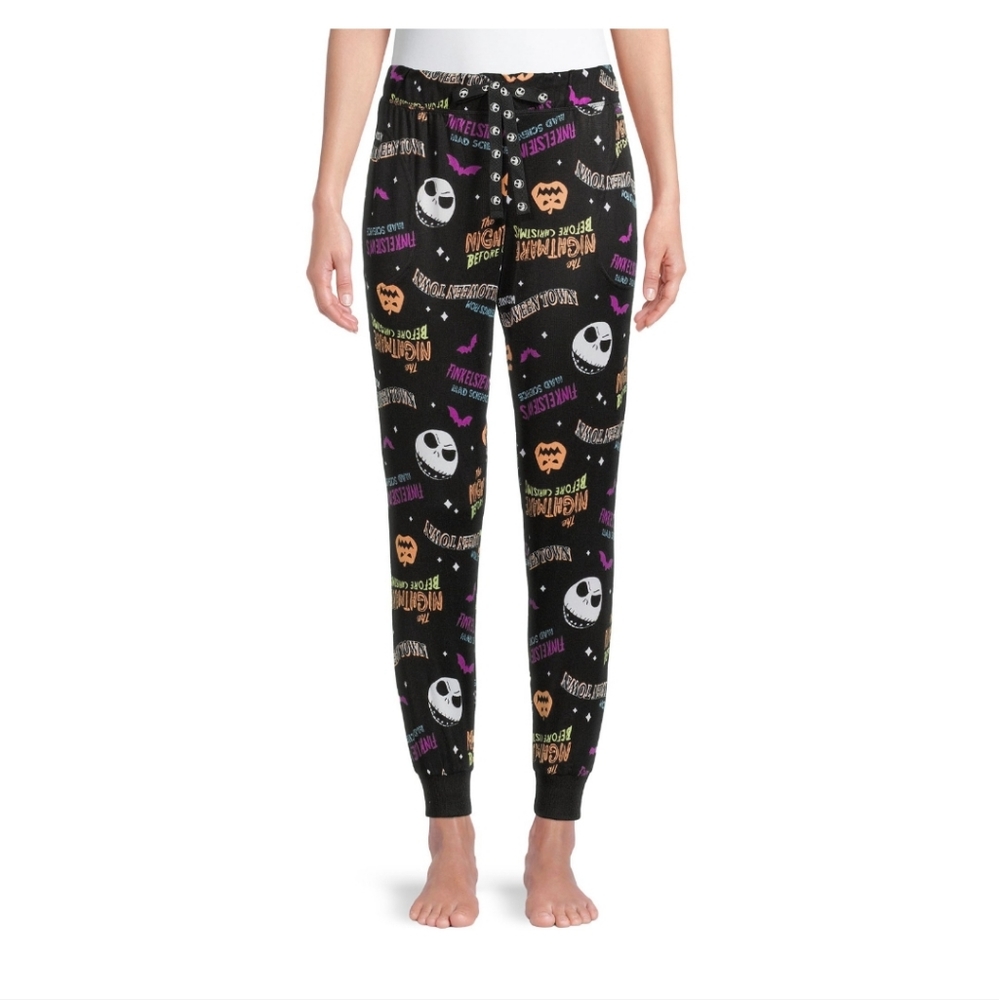 Womens Disney Nightmare Before Christmas Sleep Jogger Sz XS